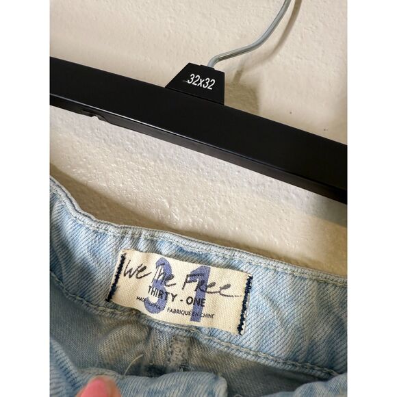 We The Free Denim Mini Skirt Womens Sz 31 Button Fly Western Cowgirl Rodeo - Picture 4 of 8